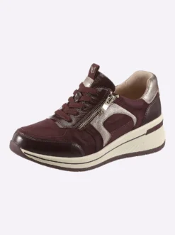 Sneaker mit kontrastfarbener Sohle, Weite H