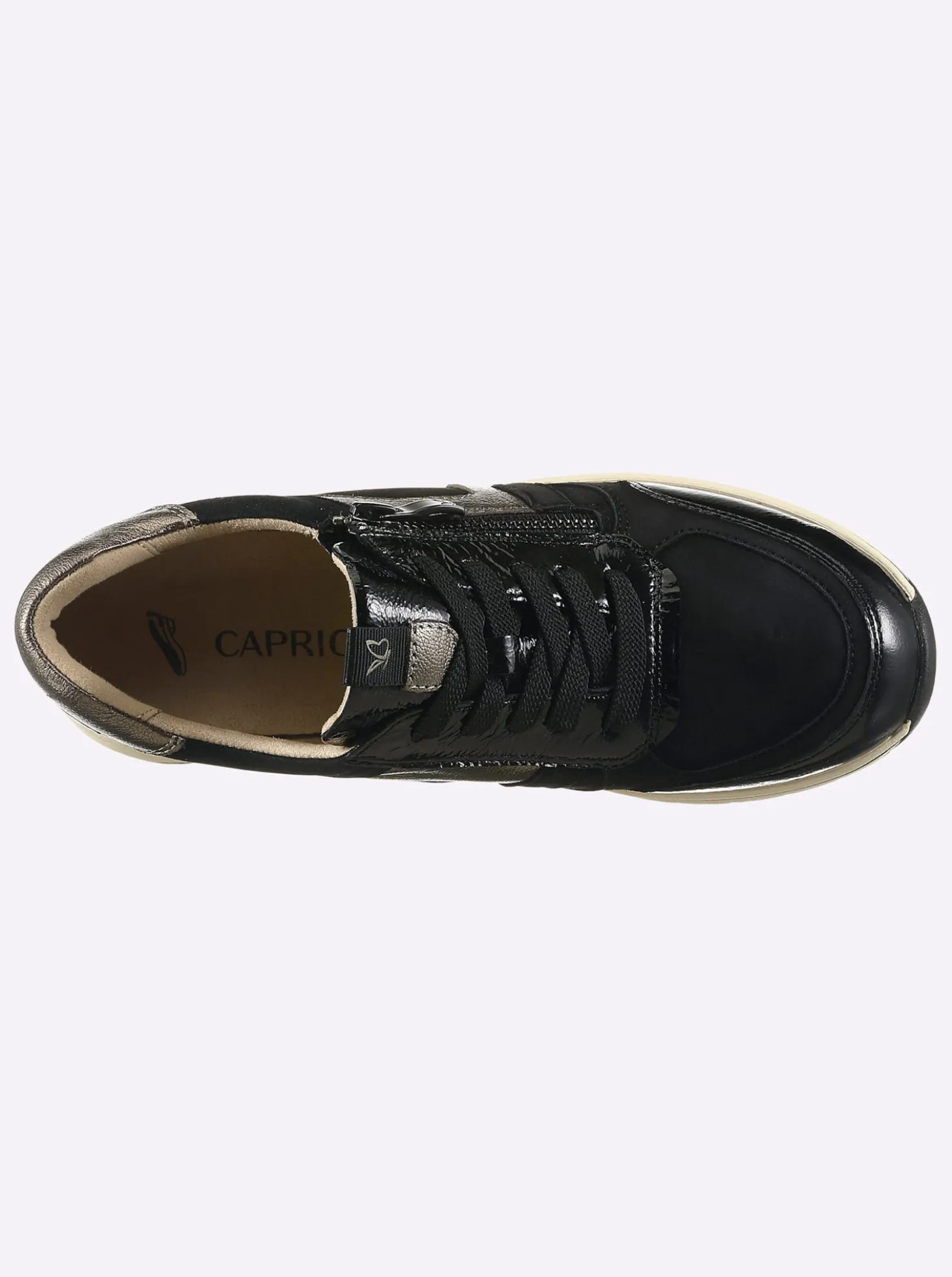 Sneaker mit kontrastfarbener Sohle, Weite H