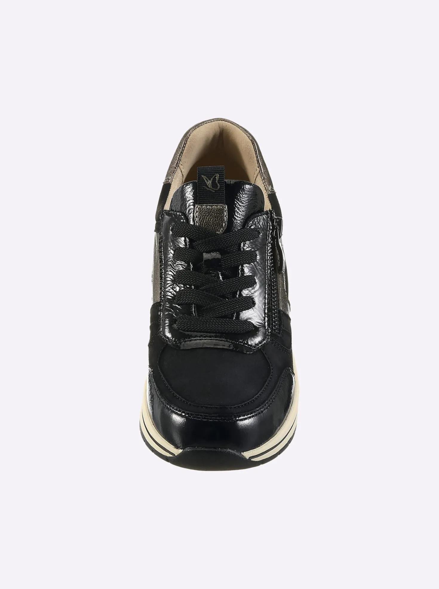 Sneaker mit kontrastfarbener Sohle, Weite H