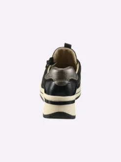 Sneaker mit kontrastfarbener Sohle, Weite H