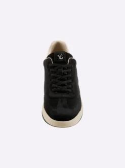 Sneaker mit Velours- & Glattleder