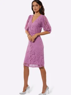 Spitzenkleid mit Reißverschluss im Rücken