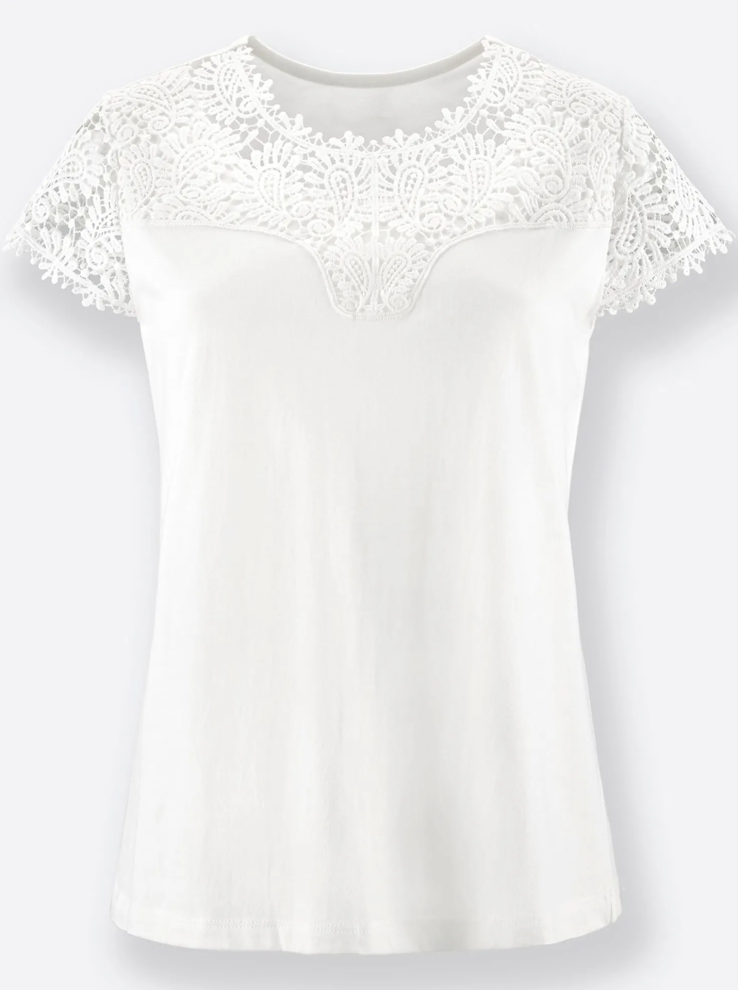 Spitzenshirt mit blickdichten Elementen