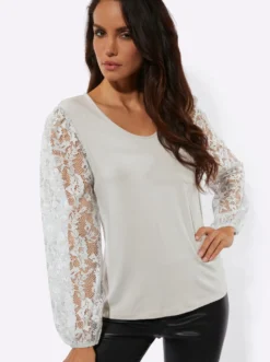 Spitzenshirt mit Lyocell