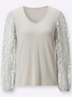 Spitzenshirt mit Lyocell