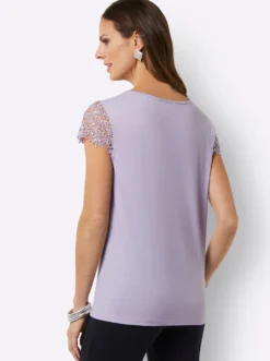 Spitzenshirt mit transparenter Spitze