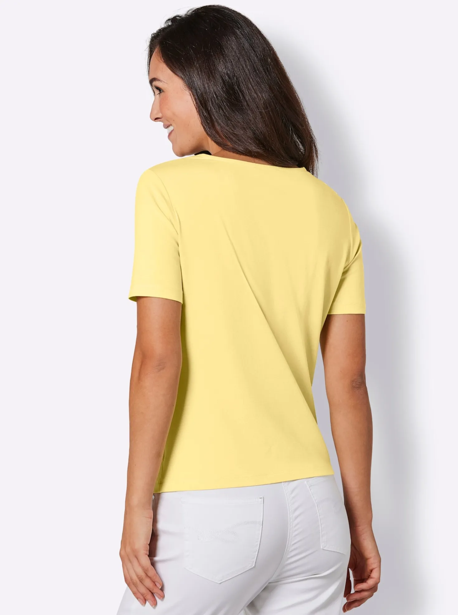 Spitzenshirt mit V-Ausschnitt