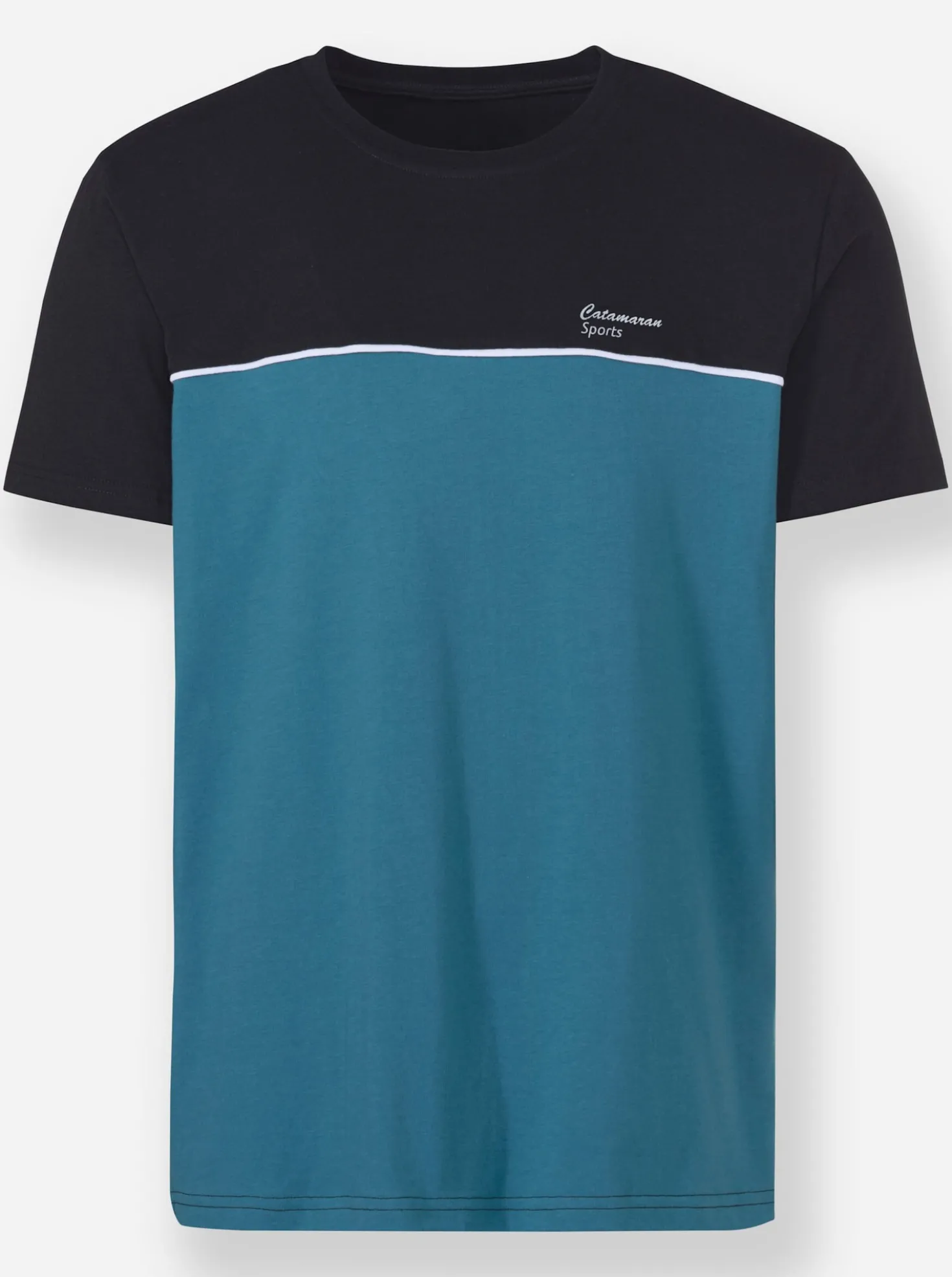 Sportshirt mit einfarbigem Rückenteil