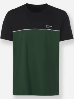 Sportshirt mit einfarbigem Rückenteil