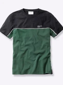 Sportshirt mit einfarbigem Rückenteil