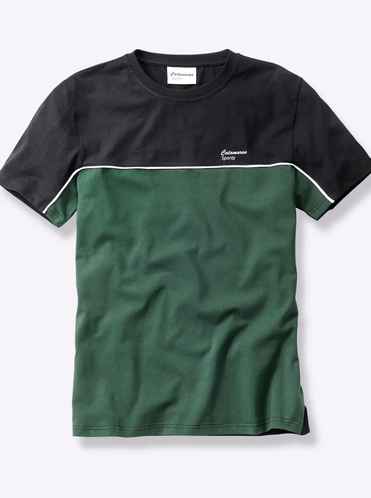 Sportshirt mit einfarbigem Rückenteil