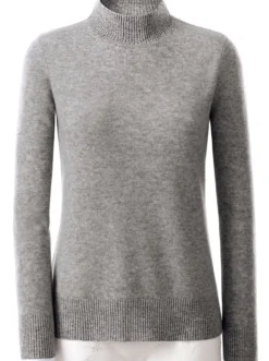 Stehkragenpullover aus reinem Kaschmir