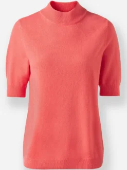 Stehkragenpullover aus reinem Kaschmir