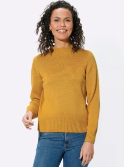 Stehkragenpullover mit Baumwolle