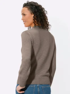 Stehkragenpullover mit Baumwolle