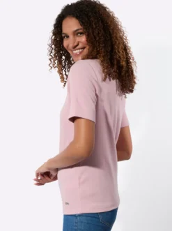Stehkragenshirt in Baumwoll-Qualität