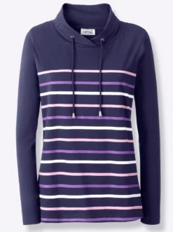 Stehkragenshirt mit Tunnelzug