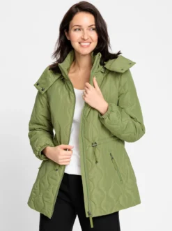 Steppjacke mit abnehmbarer Kapuze