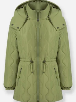 Steppjacke mit abnehmbarer Kapuze