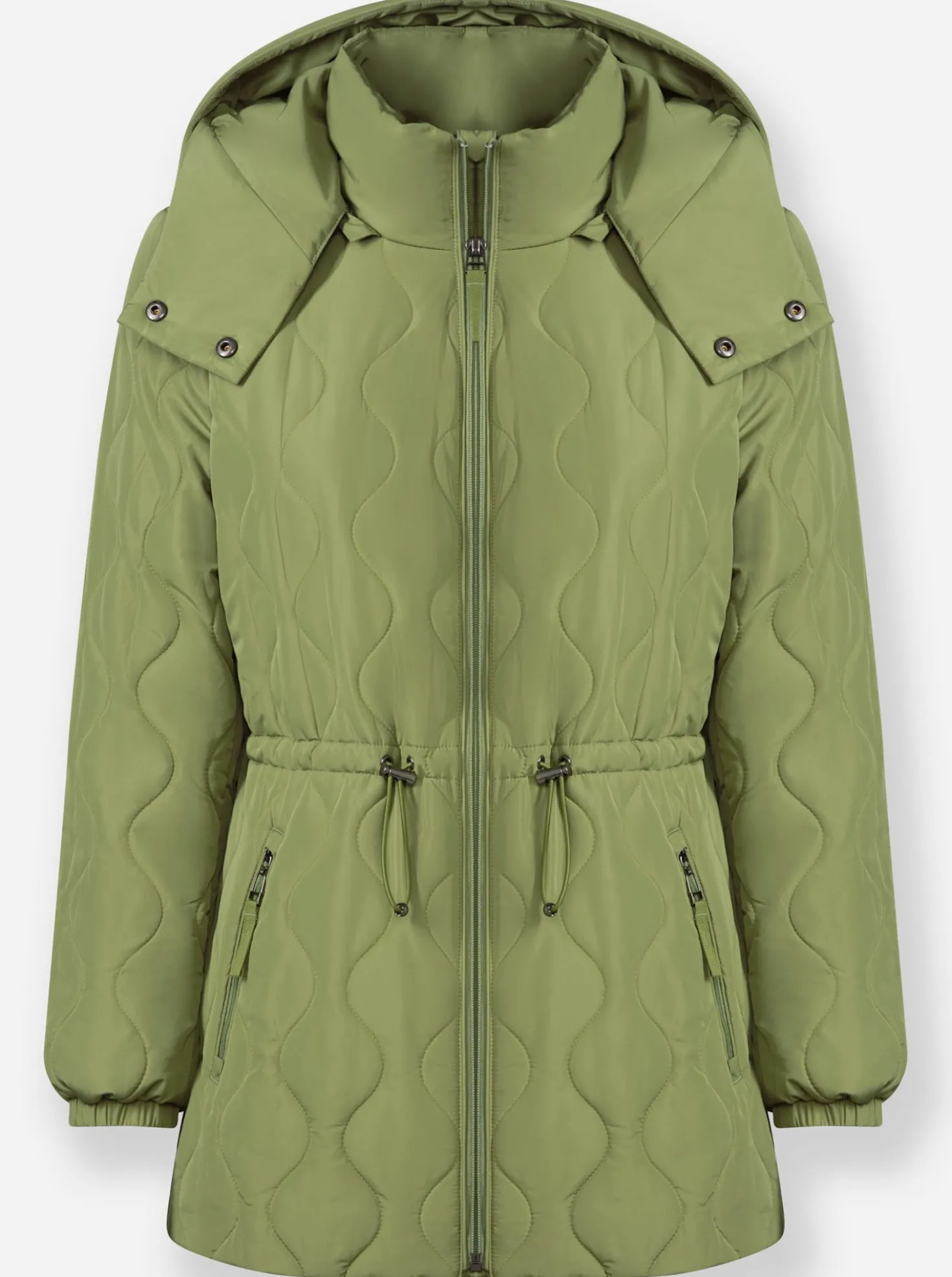 Steppjacke mit abnehmbarer Kapuze