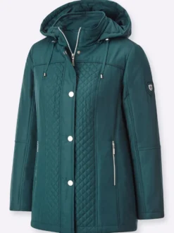 Steppjacke mit abnehmbarer Kapuze