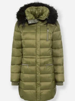 Steppjacke mit abnehmbarer Kapuze