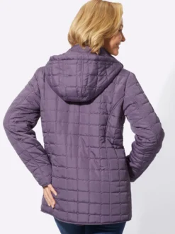 Steppjacke mit abzippbarer Kapuze
