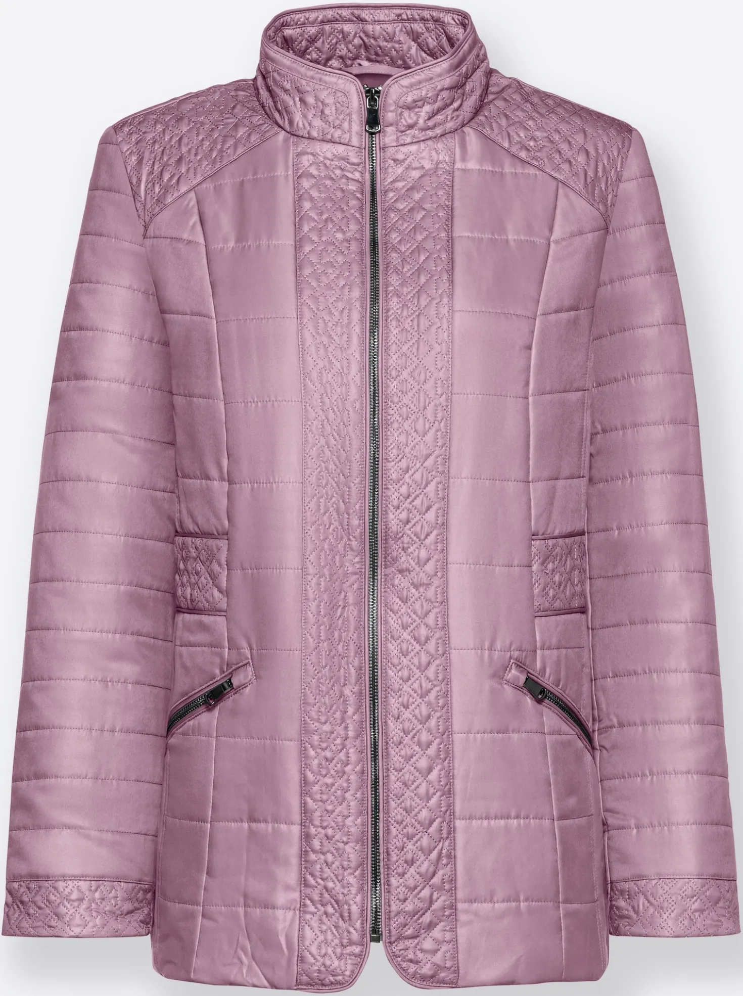 Steppjacke mit formenden Nähten vorne und hinten