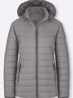 Steppjacke mit kontrastfarbenen Akzenten