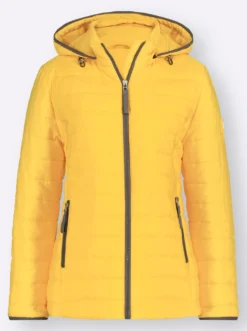 Steppjacke mit kontrastfarbenen Akzenten
