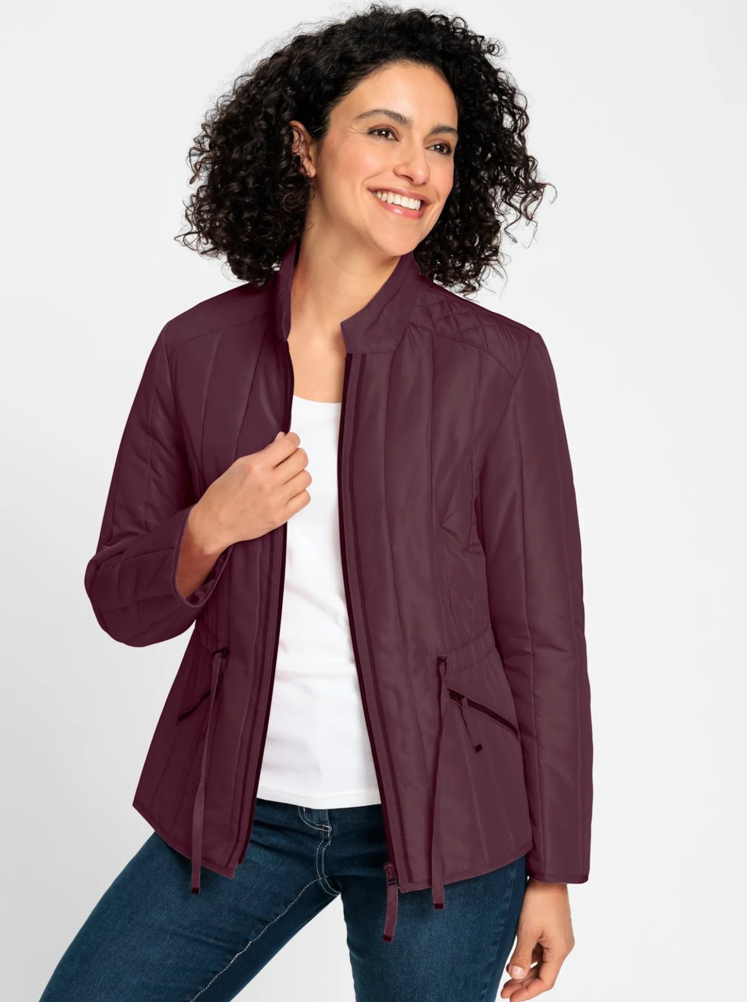Steppjacke mit Längssteppung