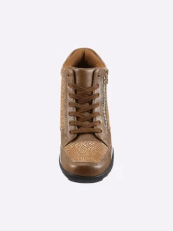 Stiefelette mit Kroko-Prägung
