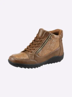 Stiefelette mit Kroko-Prägung