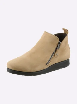 Stiefelette mit Nubukleder