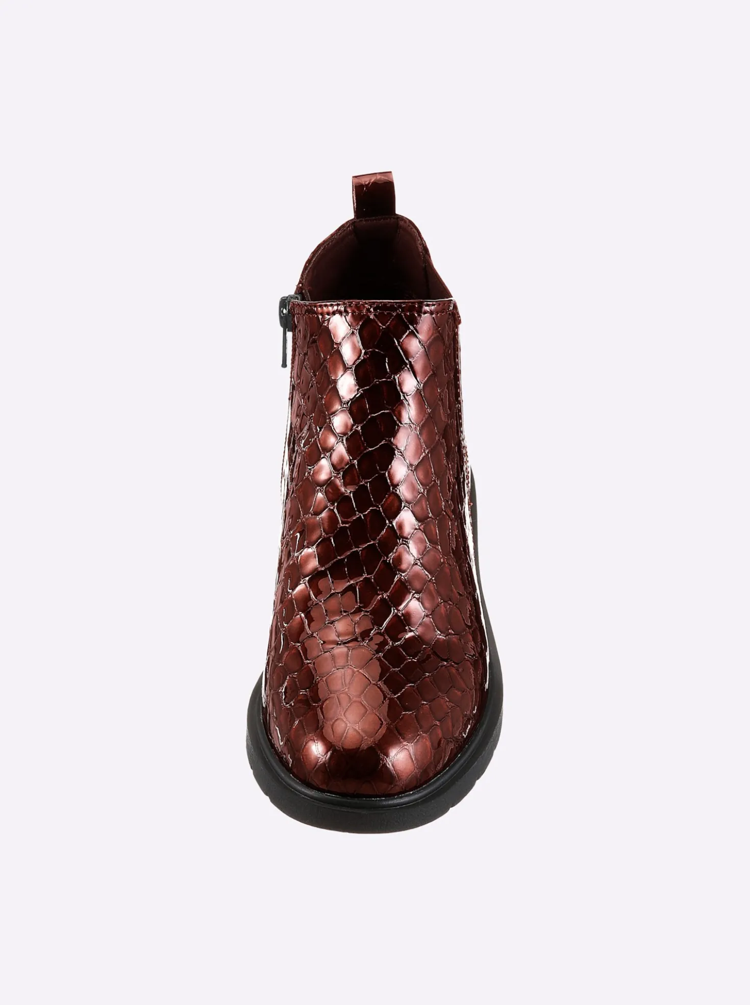 Stiefelette mit Prägung im Kroko-Look
