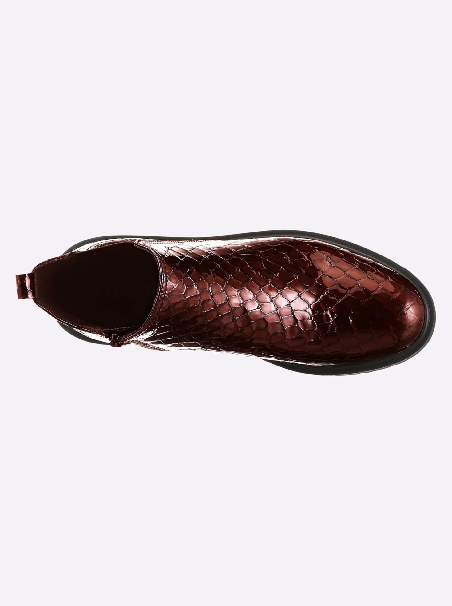 Stiefelette mit Prägung im Kroko-Look
