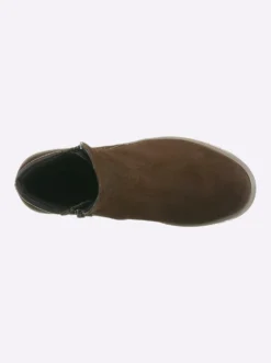 Stiefelette mit Veloursleder