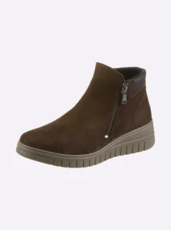 Stiefelette mit Veloursleder
