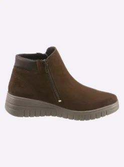 Stiefelette mit Veloursleder