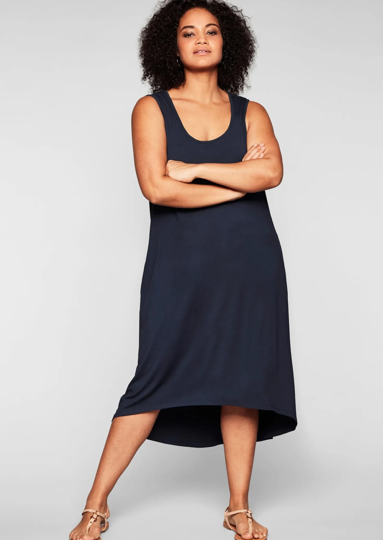 Strandkleid mit Vokuhila-Saum