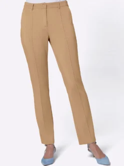 Stretch-Hose mit abgesteppter Biese vorne