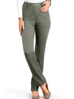 Stretch-Hose mit Nieten an den Taschen