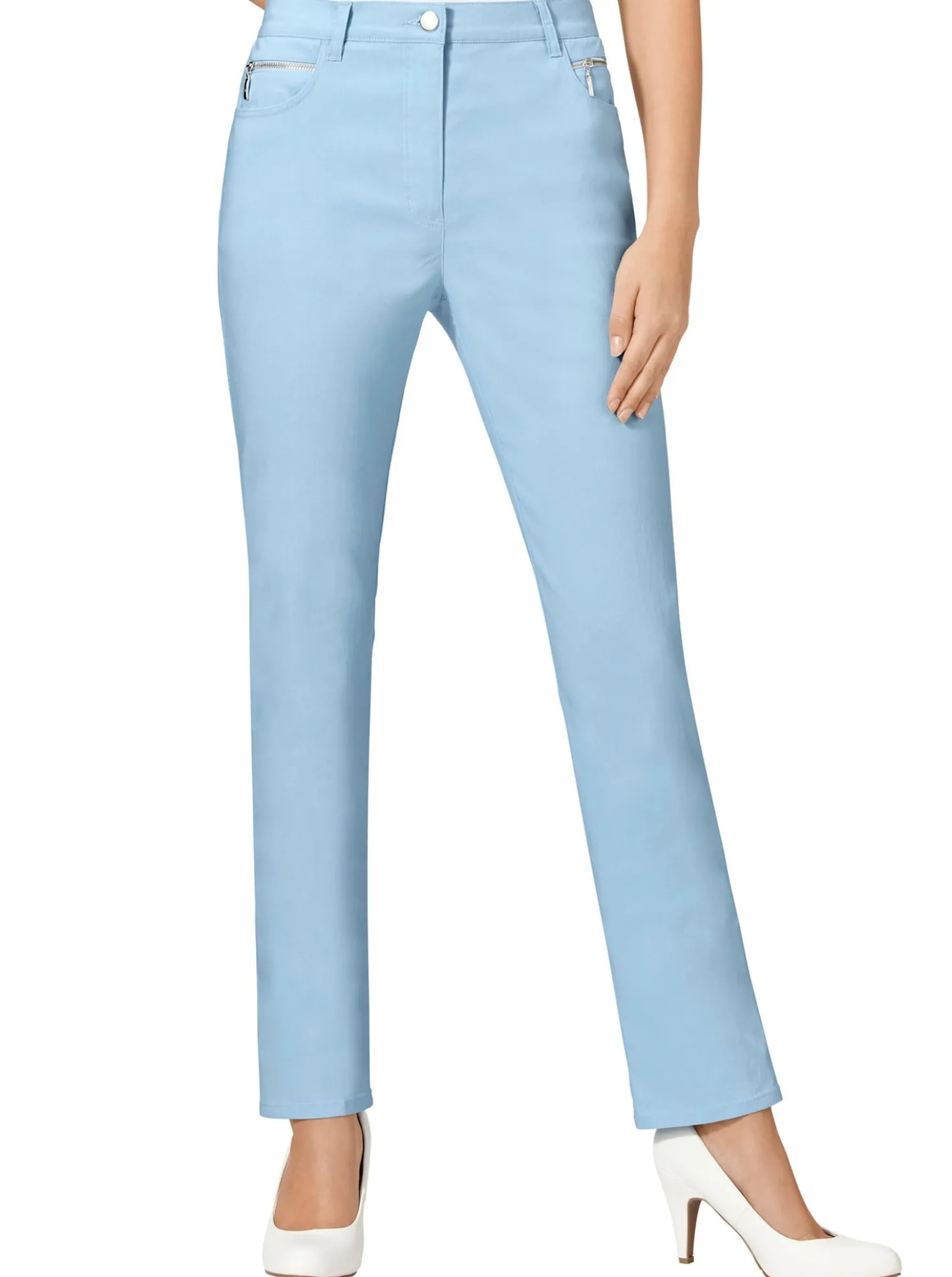Stretch-Hose mit Zier-Taschen vorne