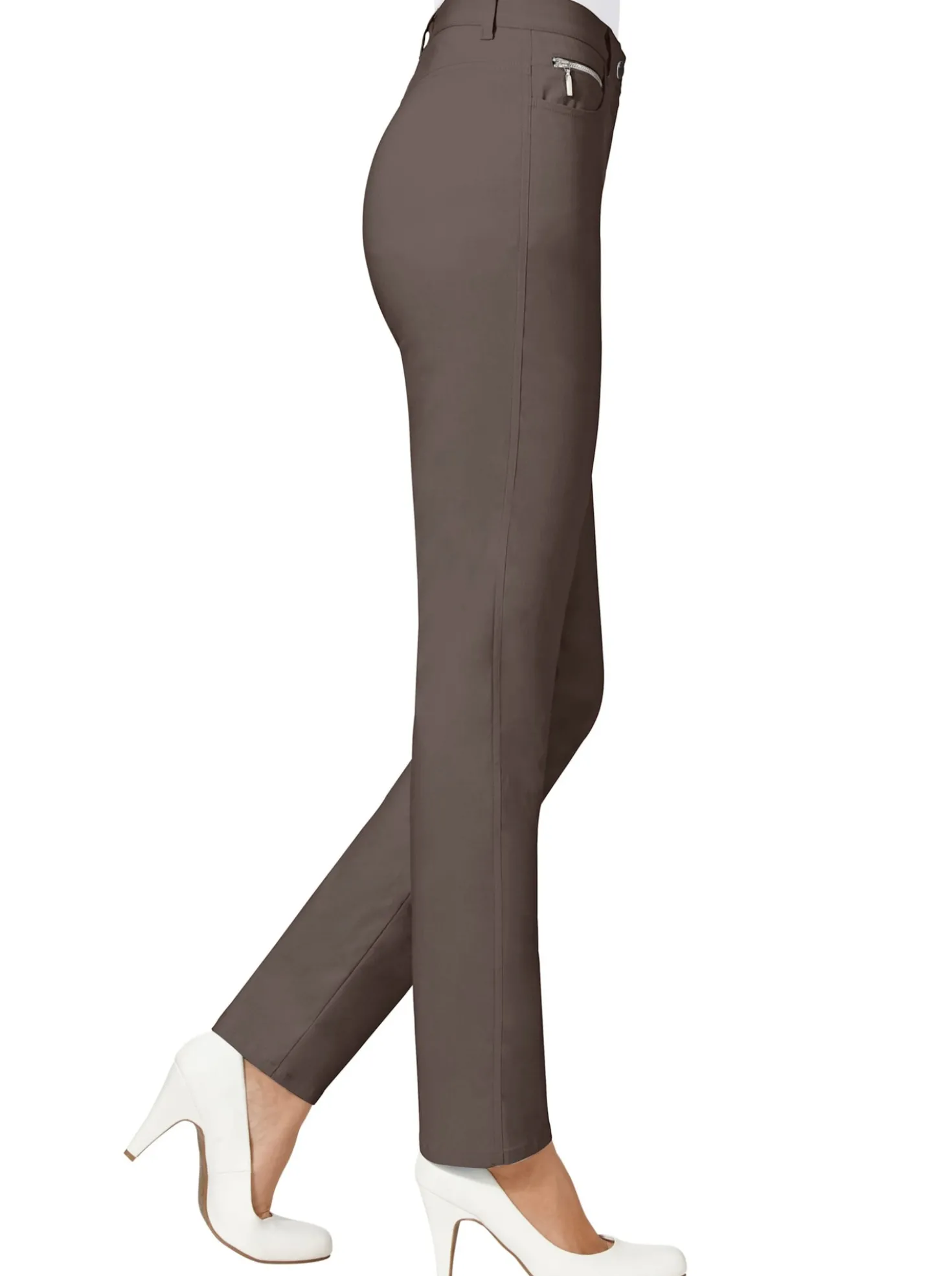 Stretch-Hose mit Zier-Taschen vorne