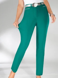 Stretch-Hose mit Zier-Taschen vorne