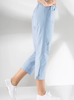 Stretch-Hose mit Zipper am Beinabschluss