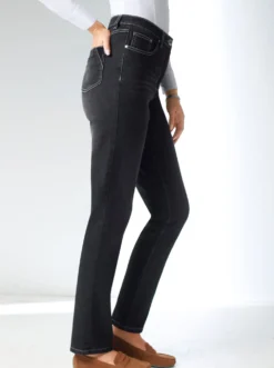 Stretch-Jeans in Used-Optik