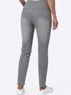 Stretch-Jeans mit überlappendem Bund