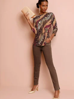 Stretch-Jeans mit Glitzersteinchen