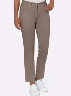 Stretch-Jeans mit Glitzersteinchen hinten